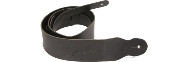 Фото Godin Classic Black Leather Strap W/Embossed Logo